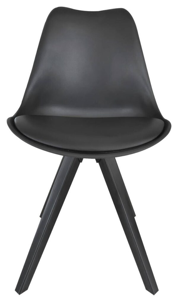 Stuhl KIRA 2er-Set schwarz schwarz schwarz Kunststoff Kunstleder Metall B/H/T: ca. 48x86x55,5 cm – Bild 4