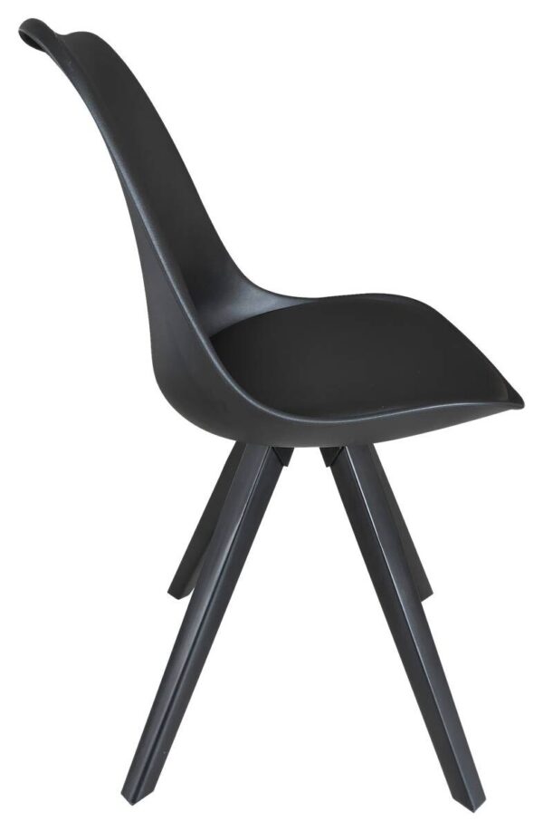 Stuhl KIRA 2er-Set schwarz schwarz schwarz Kunststoff Kunstleder Metall B/H/T: ca. 48x86x55,5 cm – Bild 5