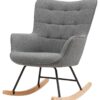 byLIVING Schaukelstuhl RICHIE grau schwarz natur Webstoff Metall Buche B/H/T: ca. 72x92x92 cm byLIVING Schaukelstuhl RICHIE grau schwarz natur Webstoff Metall Buche B/H/T: ca. 72x92x92 cm – Bild 2