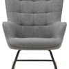 byLIVING Schaukelstuhl RICHIE grau schwarz natur Webstoff Metall Buche B/H/T: ca. 72x92x92 cm byLIVING Schaukelstuhl RICHIE grau schwarz natur Webstoff Metall Buche B/H/T: ca. 72x92x92 cm – Bild 3