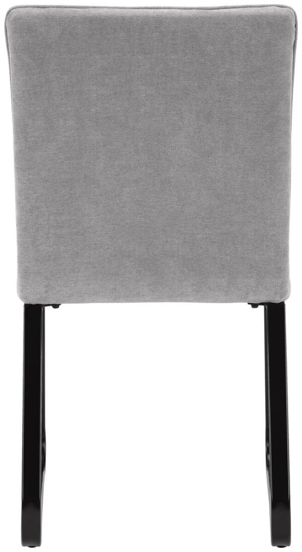 Stuhl TALEA 2er-Set hellgrau schwarz Webstoff Metall B/H/T: ca. 46x86x55 cm – Bild 5