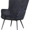 byLIVING Sessel UTA schwarz schwarz Stoff Metall B/H/T: ca. 72x97x80 cm – Bild 3