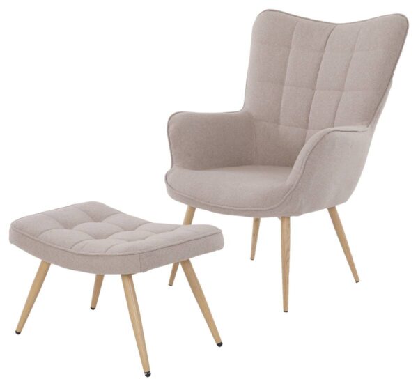 byLIVING Sessel UTA sand natur Stoff Metall B/H/T: ca. 72x97x80 cm byLIVING Sessel UTA sand natur Stoff Metall B/H/T: ca. 72x97x80 cm – Bild 3