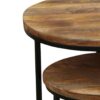 Beistelltisch JARON natur schwarz Echtholz Metall – Bild 3
