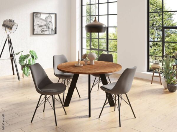 Tisch TARA natur schwarz pulverbeschichtet Tisch TARA natur schwarz pulverbeschichtet – Bild 4