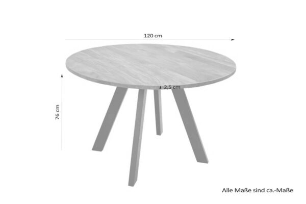 Tisch TARA natur schwarz pulverbeschichtet Tisch TARA natur schwarz pulverbeschichtet – Bild 5
