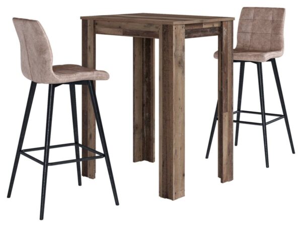 Bartisch NELE Eiche Old Wood Nachbildung Holzwerkstoff B/H/T: ca. 80x104x60 cm Bartisch NELE Eiche Old Wood Nachbildung Holzwerkstoff B/H/T: ca. 80x104x60 cm – Bild 2
