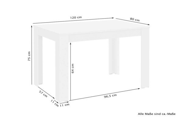Tisch NEPAL Beton Optik B/H/T: ca. 120x75x80 cm Tisch NEPAL Beton Optik B/H/T: ca. 120x75x80 cm – Bild 2