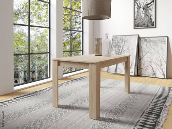 Tisch NEPAL Eiche Nachbildung B/H/T: ca. 140x75x80 cm – Bild 3
