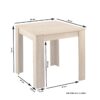 Tisch NEPAL Eiche Nachbildung B/H/T: ca. 80x75x80 cm – Bild 4