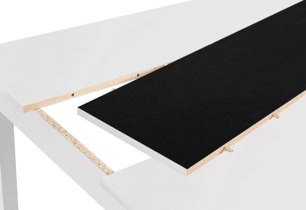 Tisch NORI weiß schwarz B/H/T: ca. 140x75x80 cm – Bild 3