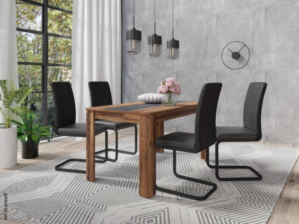 Tisch NORI Eiche Old Wood Nachbildung B/H/T: ca. 140x75x80 cm – Bild 4
