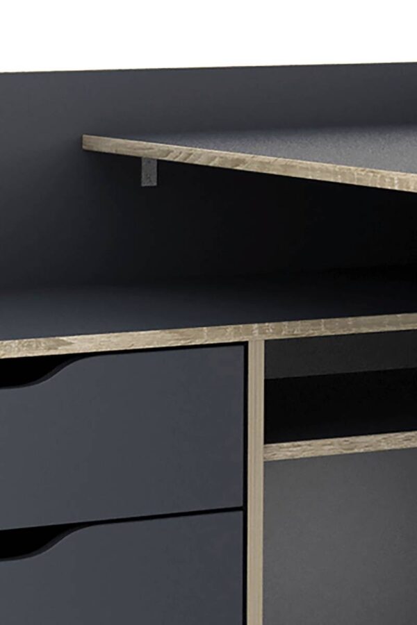 Winkelschreibtisch BELFAST anthrazit Eiche Optik B/H/T: ca. 129x83,5x105 cm Winkelschreibtisch BELFAST anthrazit Eiche Optik B/H/T: ca. 129x83,5x105 cm – Bild 3