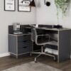 Winkelschreibtisch BELFAST anthrazit Eiche Optik B/H/T: ca. 129x83,5x105 cm Winkelschreibtisch BELFAST anthrazit Eiche Optik B/H/T: ca. 129x83,5x105 cm – Bild 5