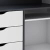 Winkelschreibtisch BELFAST weiß anthrazit B/H/T: ca. 129x83,5x105 cm – Bild 5