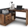 Winkelschreibtisch BELFAST anthrazit Eiche Old Wood Nachbildung B/H/T: ca. 129x83,5x105 cm Winkelschreibtisch BELFAST anthrazit Eiche Old Wood Nachbildung B/H/T: ca. 129x83,5x105 cm – Bild 5