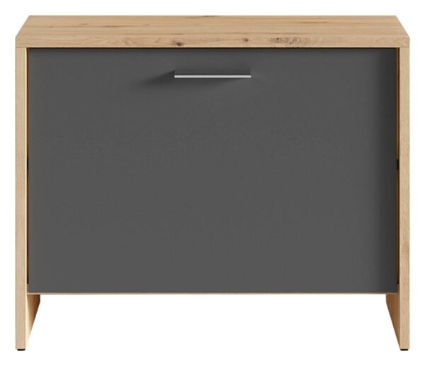 Sitzbank BEN Eiche Nachbildung anthrazit B/H/T: ca. 60x48x35 cm – Bild 2