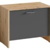 Sitzbank BEN Eiche Nachbildung anthrazit B/H/T: ca. 60x48x35 cm – Bild 3