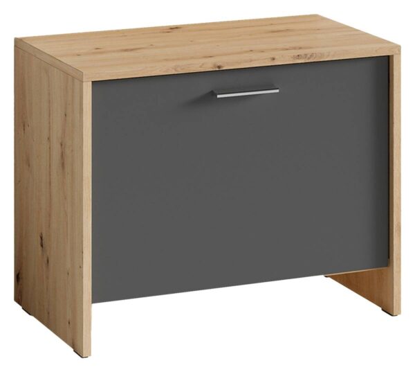 Sitzbank BEN Eiche Nachbildung anthrazit B/H/T: ca. 60x48x35 cm – Bild 3