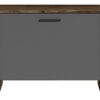 Bank BEN Eiche Old Wood Nachbildung anthrazit B/H/T: ca. 60x48x35 cm – Bild 2