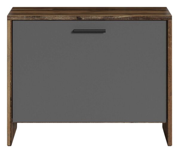 Bank BEN Eiche Old Wood Nachbildung anthrazit B/H/T: ca. 60x48x35 cm – Bild 2