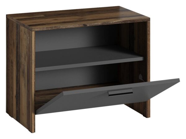 Bank BEN Eiche Old Wood Nachbildung anthrazit B/H/T: ca. 60x48x35 cm – Bild 3
