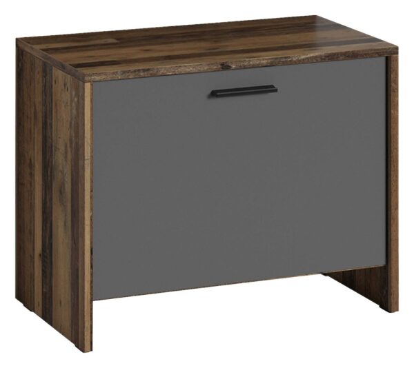Bank BEN Eiche Old Wood Nachbildung anthrazit B/H/T: ca. 60x48x35 cm – Bild 4