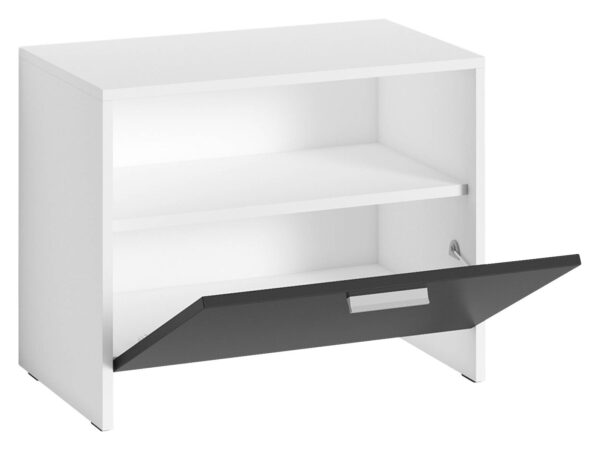 Sitzbank BEN weiß schwarz B/H/T: ca. 60x48x35 cm Sitzbank BEN weiß schwarz B/H/T: ca. 60x48x35 cm – Bild 3