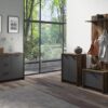Schuhkommode BEN Eiche Old Wood Nachbildung anthrazit B/H/T: ca. 63x83x35 cm – Bild 5