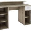 Schreibtisch DIEGO Eiche Sonoma Nachbildung weiß silber B/H/T: ca. 120x88x55 cm – Bild 4