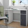Schreibtisch DIEGO weiß anthrazit silber B/H/T: ca. 120x88x55 cm – Bild 3