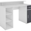 Schreibtisch DIEGO weiß anthrazit silber B/H/T: ca. 120x88x55 cm – Bild 4