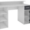 Schreibtisch DIEGO weiß anthrazit silber B/H/T: ca. 120x88x55 cm – Bild 5