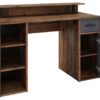 Schreibtisch DIEGO Eiche Old Wood Nachbildung anthrazit – Bild 2