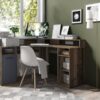 Schreibtisch FOX Eiche Old Wood Nachbildung anthrazit B/H/T: ca. 139x90,8x139 cm – Bild 5