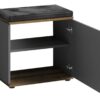 Sitzbank JAKOB schwarz anthrazit Eiche Old Wood Nachbildung B/H/T: ca. 48,5x49x30 cm – Bild 4