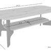 Couchtisch JONNY Eiche Nachbildung anthrazit B/H/T: ca. 110x42,5x55 cm Couchtisch JONNY Eiche Nachbildung anthrazit B/H/T: ca. 110x42,5x55 cm – Bild 2