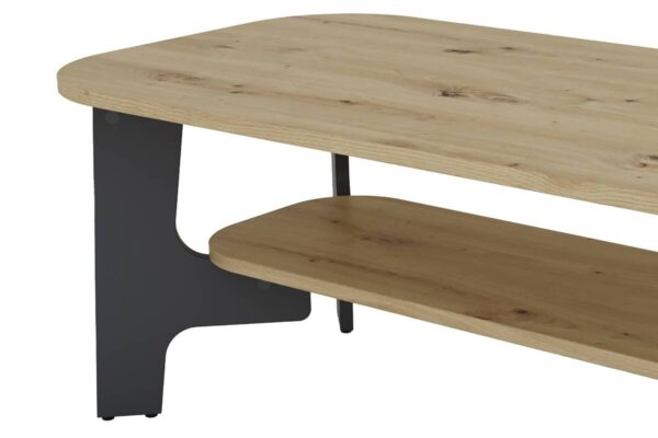 Couchtisch JONNY Eiche Nachbildung anthrazit B/H/T: ca. 110x42,5x55 cm Couchtisch JONNY Eiche Nachbildung anthrazit B/H/T: ca. 110x42,5x55 cm – Bild 3