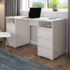 Schreibtisch LOBO weiß B/H/T: ca. 138x75x55 cm – Bild 3