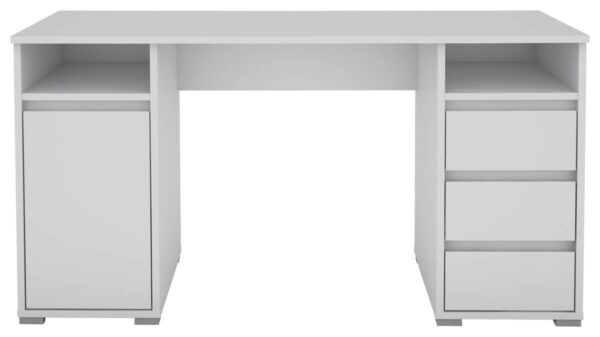 Schreibtisch LOBO weiß B/H/T: ca. 138x75x55 cm – Bild 4