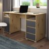 Schreibtisch LOBO Eiche Nachbildung anthrazit B/H/T: ca. 138x75x55 cm – Bild 3