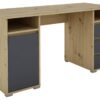 Schreibtisch LOBO Eiche Nachbildung anthrazit B/H/T: ca. 138x75x55 cm – Bild 5