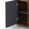 Schreibtisch LOBO Eiche Old Wood Nachbildung anthrazit B/H/T: ca. 138x75x55 cm – Bild 3