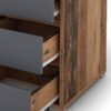 Schreibtisch LOBO Eiche Old Wood Nachbildung anthrazit B/H/T: ca. 138x75x55 cm – Bild 4