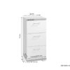 Schrank NEBRASKA anthrazit weiß Lack Hochglanz silber verchromt B/H/T: ca. 35,5x74x31,5 cm – Bild 2