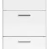 Schrank NEBRASKA anthrazit weiß Lack Hochglanz silber verchromt B/H/T: ca. 35,5x74x31,5 cm – Bild 5