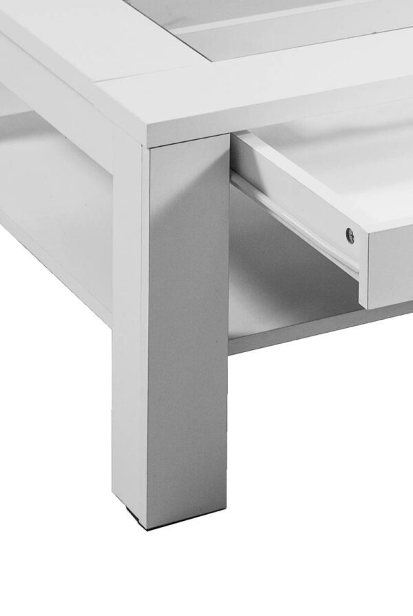 Couchtisch RALPH weiß B/H/T: ca. 110x43x67 cm Couchtisch RALPH weiß B/H/T: ca. 110x43x67 cm – Bild 2