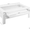 Couchtisch RALPH weiß B/H/T: ca. 110x43x67 cm Couchtisch RALPH weiß B/H/T: ca. 110x43x67 cm – Bild 3