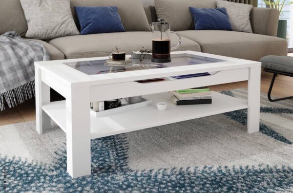 Couchtisch RALPH weiß B/H/T: ca. 110x43x67 cm Couchtisch RALPH weiß B/H/T: ca. 110x43x67 cm – Bild 4