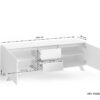 TV-Board VALENTIN weiß Eiche Nachbildung B/H/T: ca. 160x60x38 cm – Bild 2